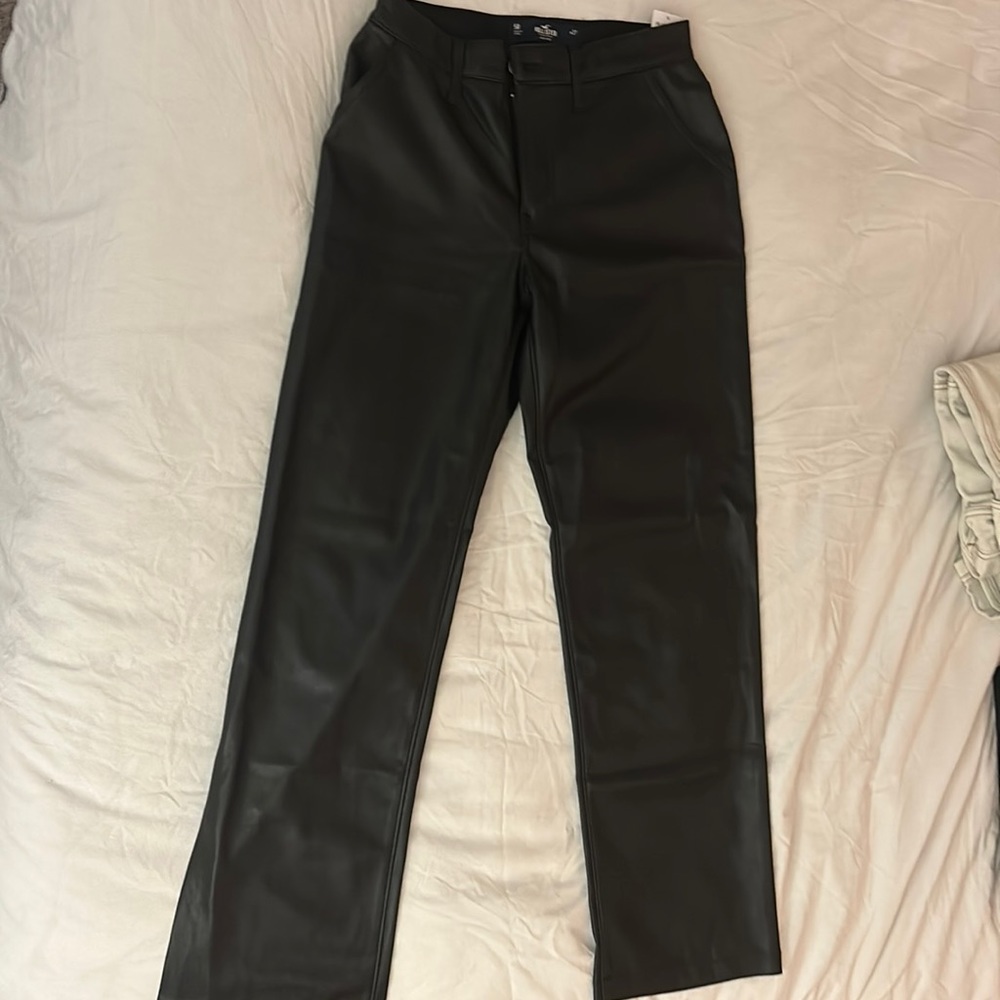 High rise leather pants |size:w27